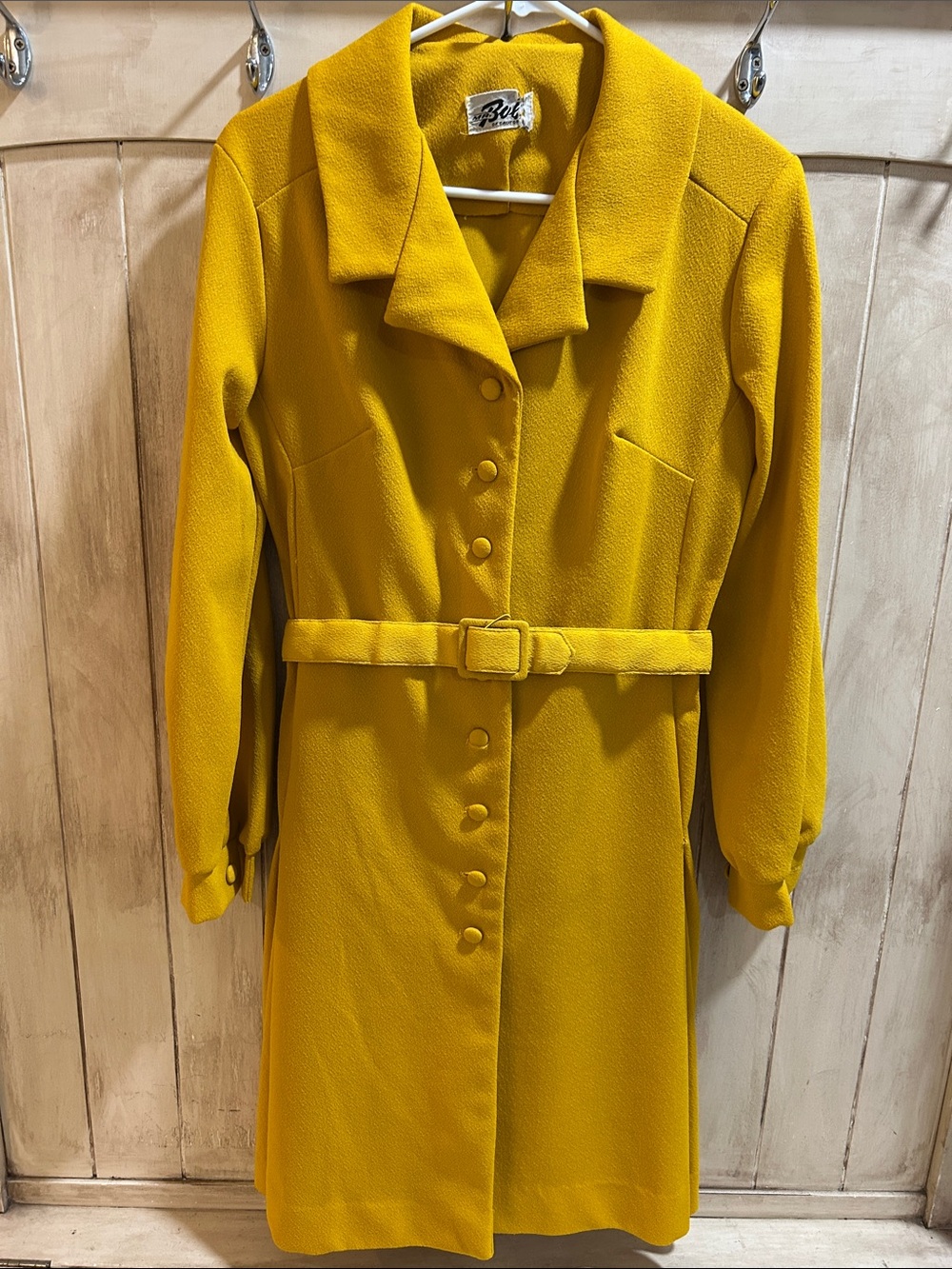 Mr. Bob of California- Women’s Vintage 1960’s Coat Dress -Mustard